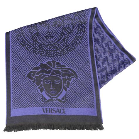 versace scarf purple medusa|versace foulard scarf.